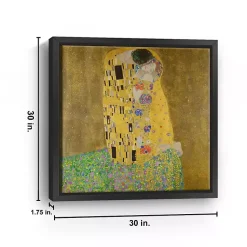 Kirklands Home Canvas Art|The Kiss Framed Canvas Art Print, 30x30 in.