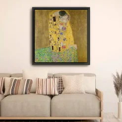 Kirklands Home Canvas Art|The Kiss Framed Canvas Art Print, 40x40 in.