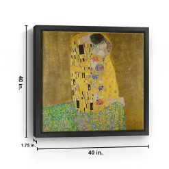 Kirklands Home Canvas Art|The Kiss Framed Canvas Art Print, 40x40 in.