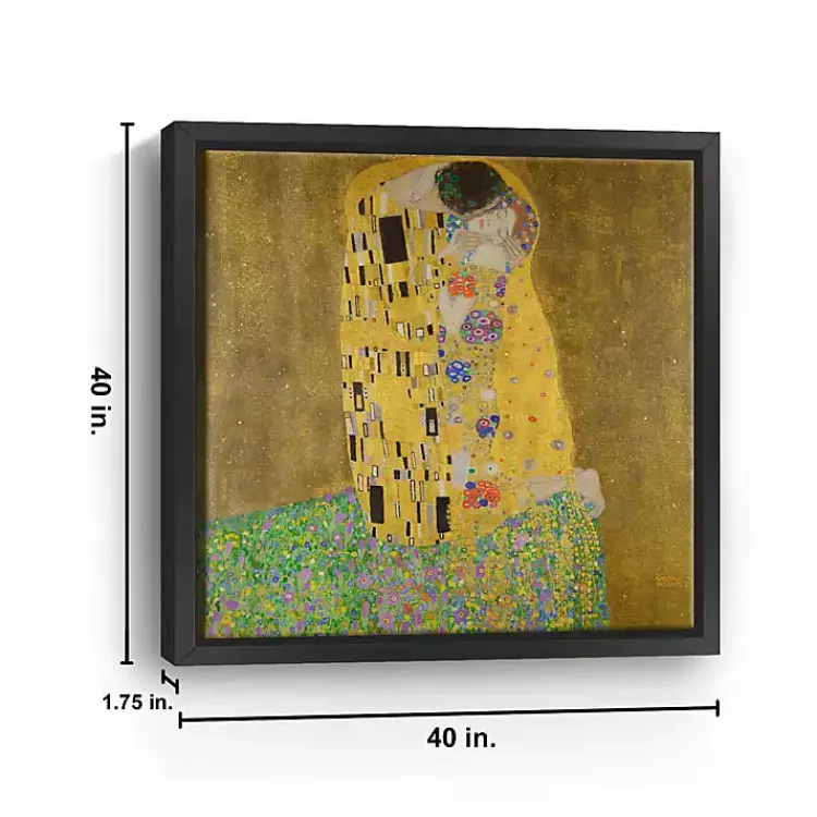 Kirklands Home Canvas Art|The Kiss Framed Canvas Art Print, 40x40 in.