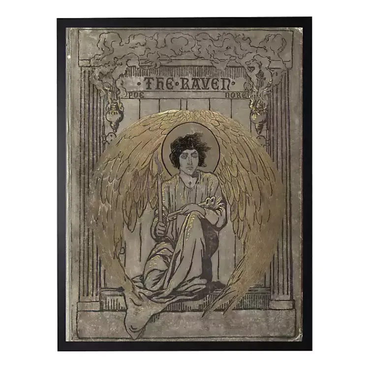 Online The Raven Book Cover Wall Plaque Halloween