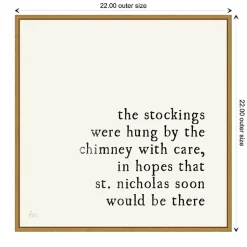Clearance The Stockings Were Hung Framed Canvas Art Print Christmas Art & Wall Decor