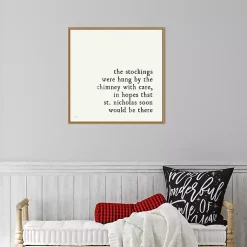 Clearance The Stockings Were Hung Framed Canvas Art Print Christmas Art & Wall Decor