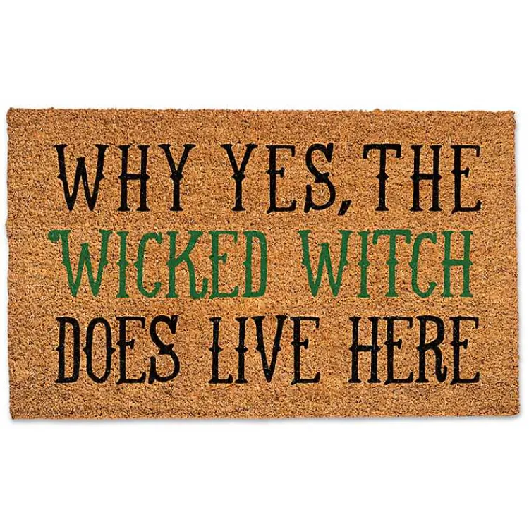 Clearance The Wicked Witch Lives Here Halloween Doormat Halloween