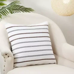 Discount Thin Stripe Stitched Throw Pillow Pillows