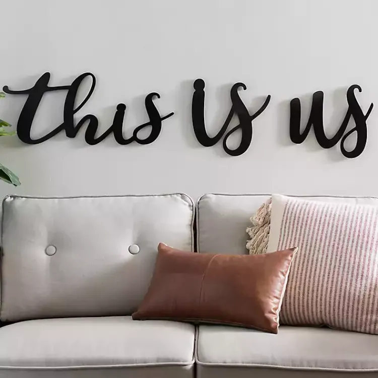 Kirklands Home Wall Quotes & Signs|This Is Us Script Wall Plaques Black