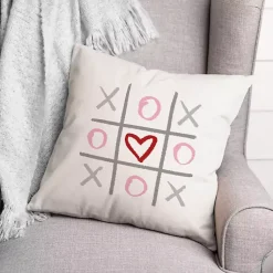 Hot Tic Tac Toe Heart Pillow Valentines Day Decorations