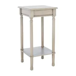 Kirklands Home Accent & End Tables|Tilley Beige Classic Square Accent Table Tan