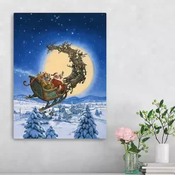 Outlet To All A Good Night Canvas Art Print Christmas Art & Wall Decor