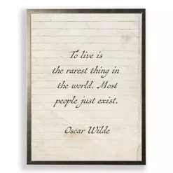 Kirklands Home Wall Quotes & Signs|To Live is the Rarest Thing Wall Plaque White