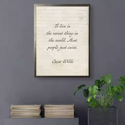 Kirklands Home Wall Quotes & Signs|To Live is the Rarest Thing Wall Plaque White