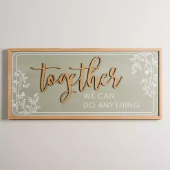 Kirklands Home Wall Quotes & Signs|Together We Can Do Anything Wall Plaque