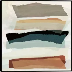 Kirklands Home Canvas Art|Torn Edges Framed Canvas Art Print Multi