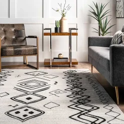 Kirklands Home Area Rugs|Transitional Moroccan Washable Area Rug, 4x6