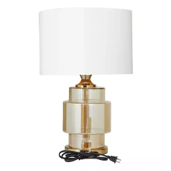 Kirklands Home Table Lamps|Translucent Orange Glass Shade Table Lamp White