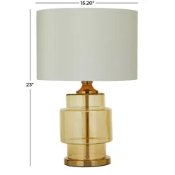 Kirklands Home Table Lamps|Translucent Orange Glass Shade Table Lamp White