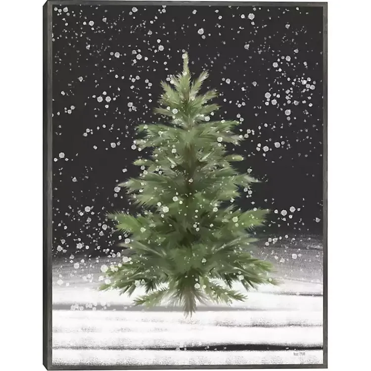 Discount Tree With Snow Fall Christmas Wall Plaque Christmas Art & Wall Decor