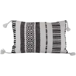 Kirklands Home Outdoor Cushions & Pillows|Tribal Stripe Tassel Outdoor Lumbar Pillow