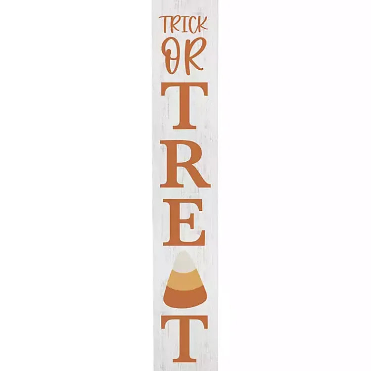 Clearance Trick or Treat Candy Corn Halloween Porch Board Halloween