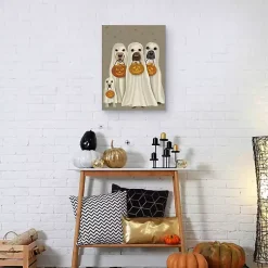 Sale Trick or Treat Dogs Canvas Art Print Halloween