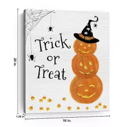 Sale Trick or Treat Jack O' Lanterns Canvas Art Print Halloween