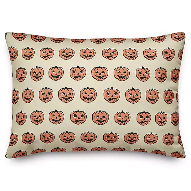 Best Trick or Treat Pumpkins Pattern Lumbar Pillow Halloween