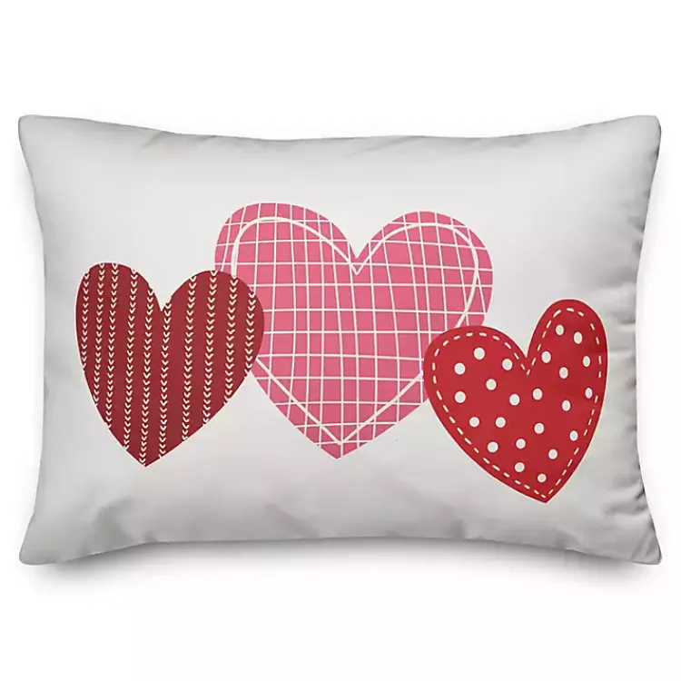 Hot Triple Heart Pattern Valentine's Pillow Valentines Day Decorations