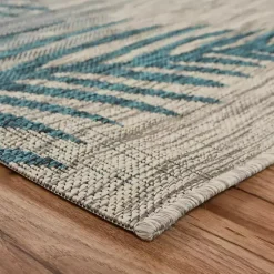 Kirklands Home Outdoor Rugs|Tropical Palms Captiva Outdoor Area Rug, 7x9