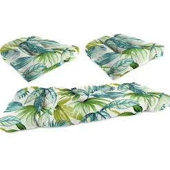 Kirklands Home Outdoor Cushions & Pillows|Tropical 3-pc. Chair and Bench Outdoor Cushion Set