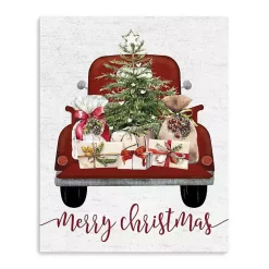 New Truck Full of Presents Canvas Art Print Christmas Art & Wall Decor