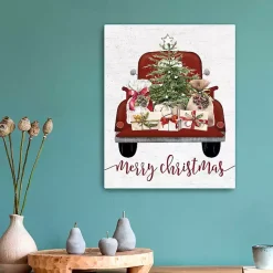 New Truck Full of Presents Canvas Art Print Christmas Art & Wall Decor