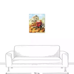 Clearance Truck in a Pumpkin Patch Canvas Art Print Fall