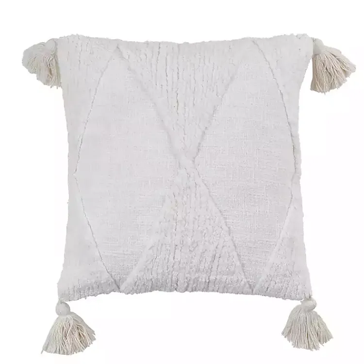 Hot Tufted Diamond with Tassels Throw Pillow Pillows