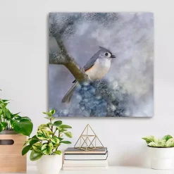 Kirklands Home Canvas Art|Tufted Titmouse Bird Canvas Art Print