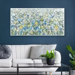 Kirklands Home Canvas Art|Tulip Parade Framed Canvas Art Print Multi