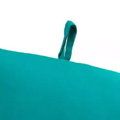 Kirklands Home Outdoor Cushions & Pillows|Turquoise Canvas French Edge Outdoor Chair Cushion Blue