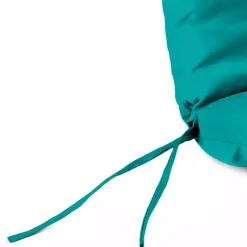 Kirklands Home Outdoor Cushions & Pillows|Turquoise Canvas French Edge Chaise Cushion Blue