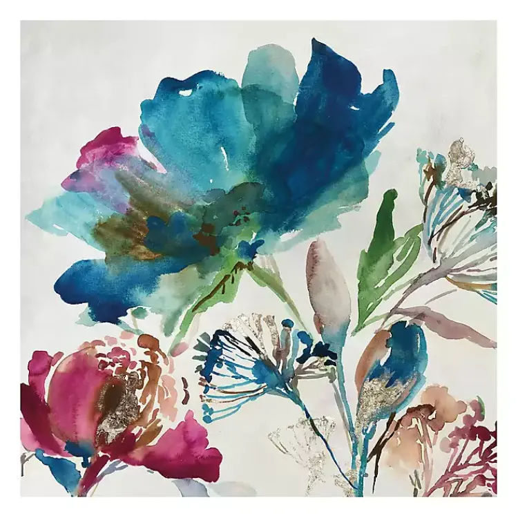 Kirklands Home Canvas Art|Turquoise on Watercolor Giclee Canvas Art Print