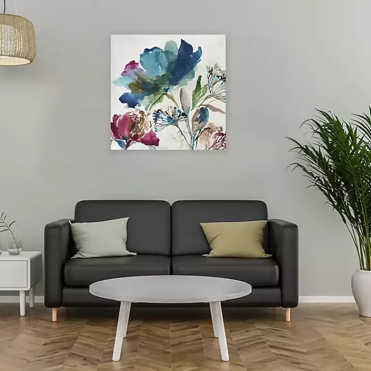 Kirklands Home Canvas Art|Turquoise on Watercolor Giclee Canvas Art Print