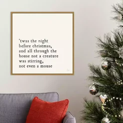 Outlet Twas the Night Gold Framed Canvas Art Print Christmas Art & Wall Decor
