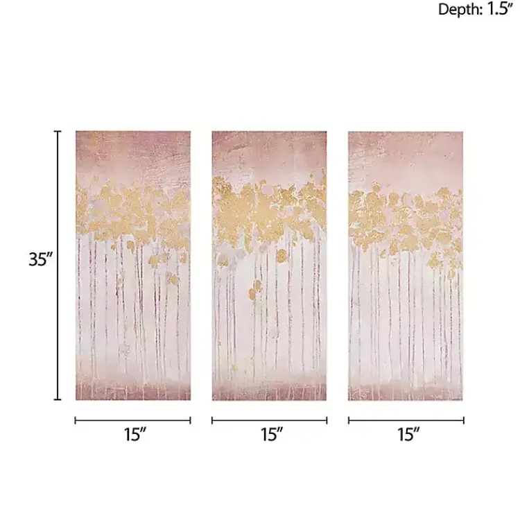 Kirklands Home Canvas Art|Twilight Forest Canvas Art Prints, Set of 3