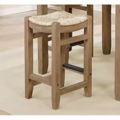Kirklands Home Bar Stools & Counter Height Stools|Twisted Seagrass and Wood Counter Stools, Set of 2 Tan