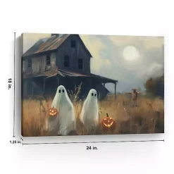 Two Ghost Friends Canvas Art Print, 24x18 in. Halloween