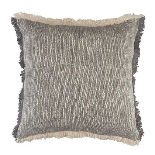 Two-Tone Gray Woven Accent Pillow Pillows