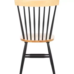 Kirklands Home Dining Chairs|Two-Tone Parker Spindle Dining Chairs, Set of 2 Black