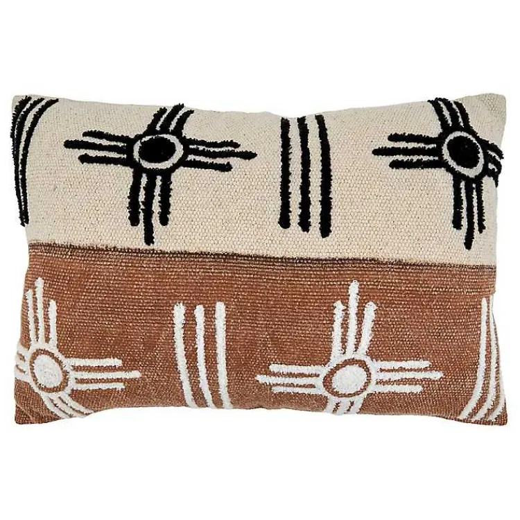 Two-Tone Tufted Western Lumbar Pillow Pillows