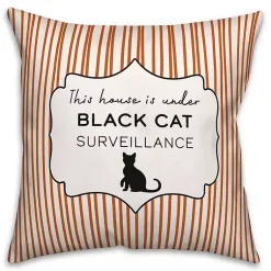 Outlet Under Black Cat Surveillance Pillow Halloween