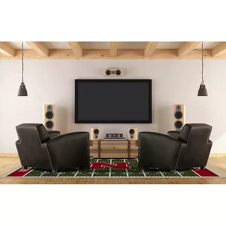 Kirklands Home Area Rugs|University of Nebraska Home Field Area Rug, 6x8 Green