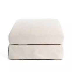 Kirklands Home Benches & Ottomans|Upholstered Weekend Ottoman Ivory