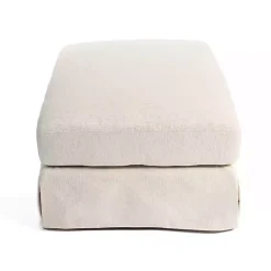 Kirklands Home Benches & Ottomans|Upholstered Weekend Ottoman Ivory